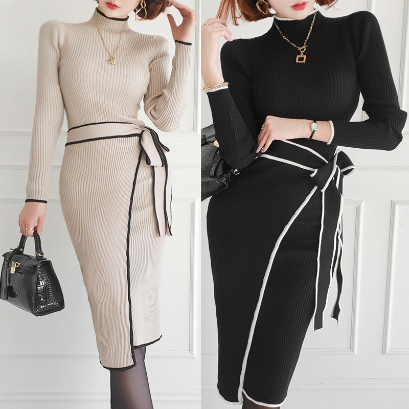 Nouvelle Robe Pull en Maille C - Women Bags Ru avis et prix