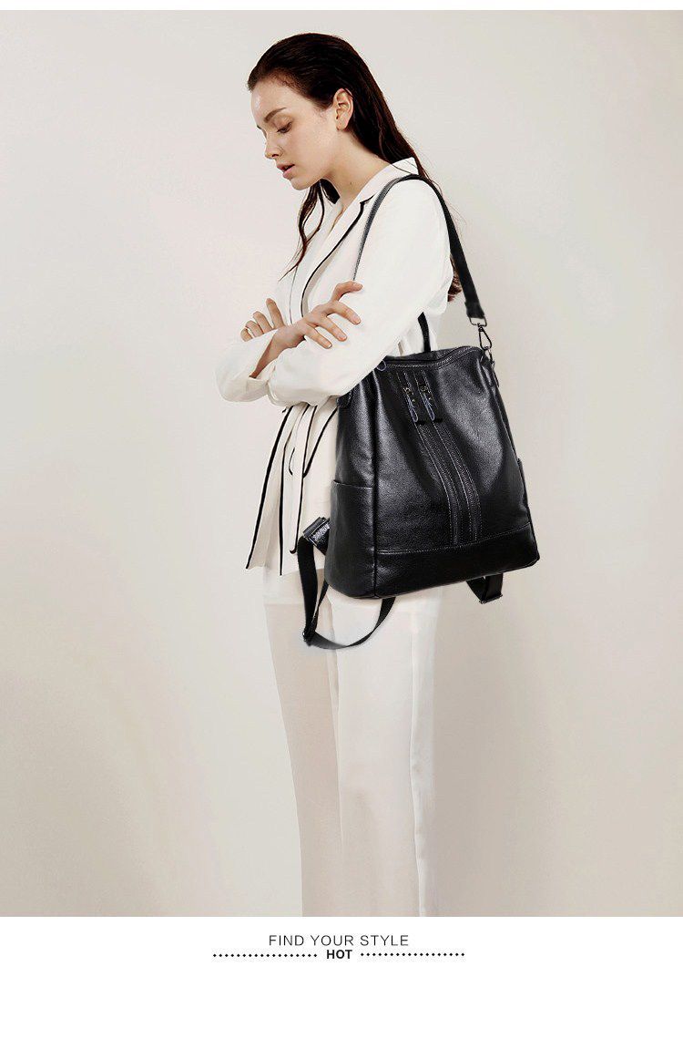 Sac à dos d'école en cuir soup - Women Bags Medium Size avis et prix