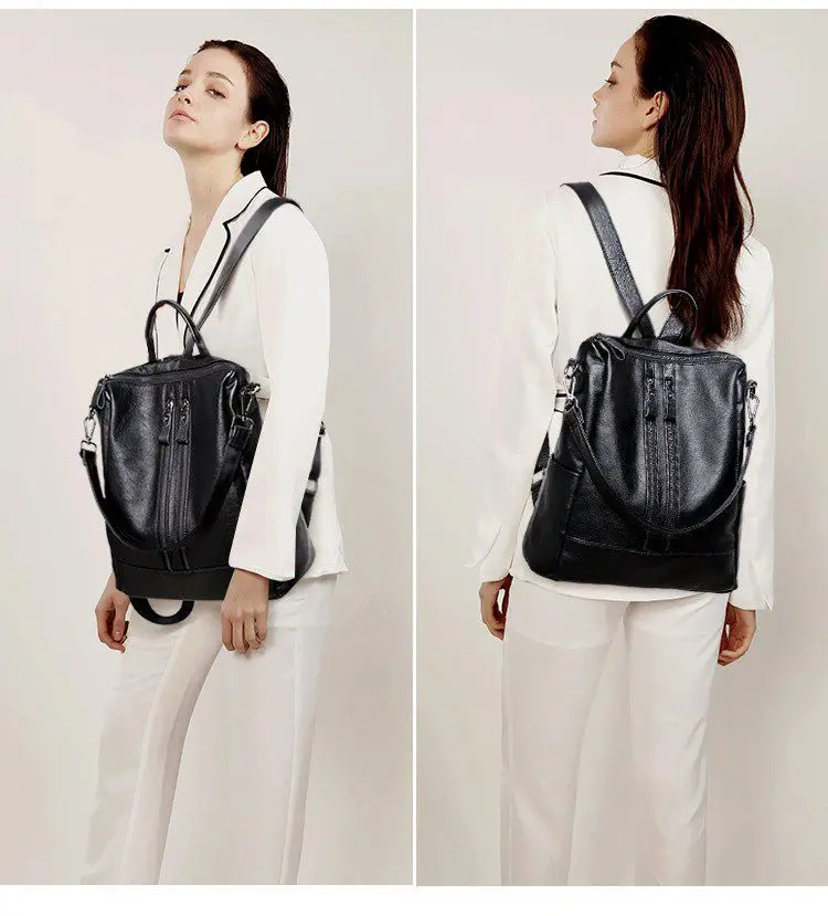 Sac à dos d'école en cuir soup - Women Bags Medium Size avis et prix